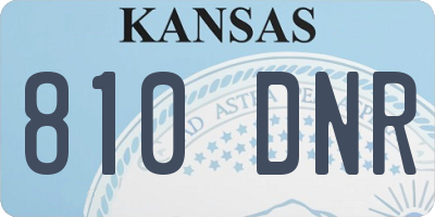 KS license plate 810DNR