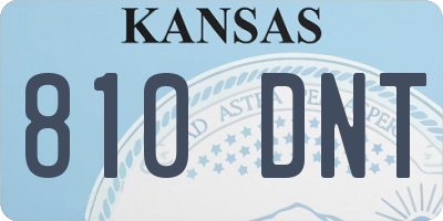 KS license plate 810DNT