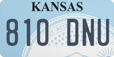 KS license plate 810DNU