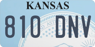 KS license plate 810DNV
