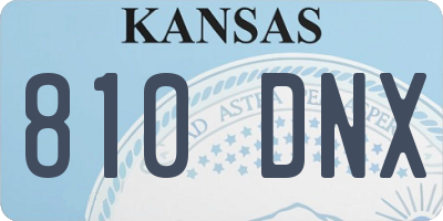 KS license plate 810DNX
