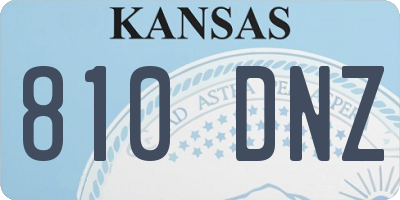 KS license plate 810DNZ