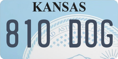 KS license plate 810DOG