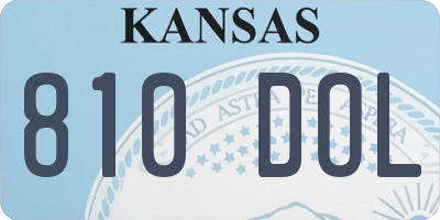 KS license plate 810DOL