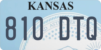 KS license plate 810DTQ