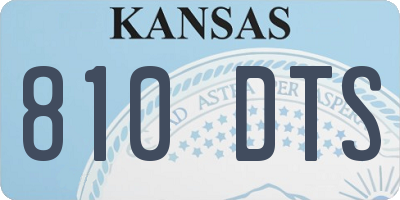 KS license plate 810DTS