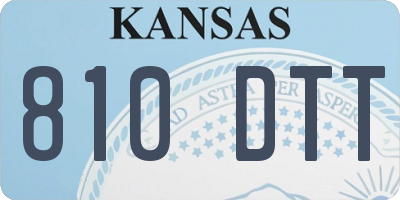 KS license plate 810DTT