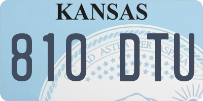 KS license plate 810DTU