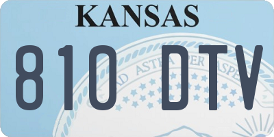 KS license plate 810DTV