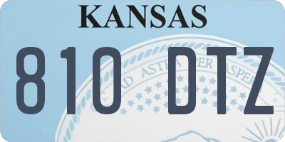 KS license plate 810DTZ