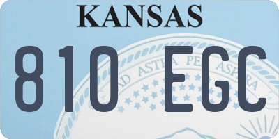KS license plate 810EGC