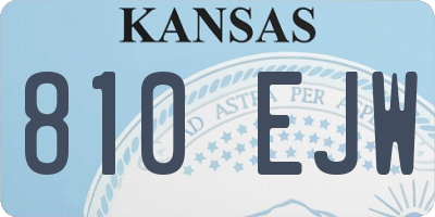 KS license plate 810EJW