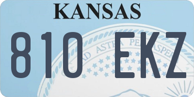 KS license plate 810EKZ