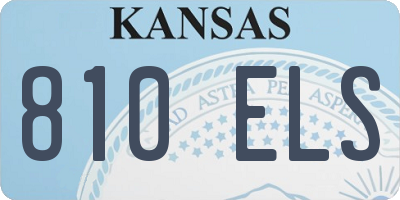 KS license plate 810ELS