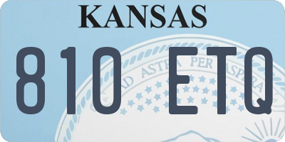 KS license plate 810ETQ