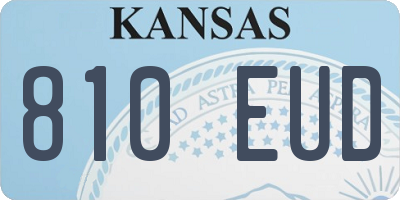KS license plate 810EUD