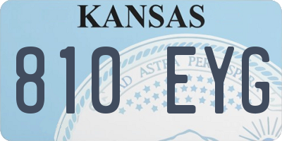 KS license plate 810EYG