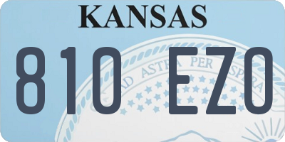 KS license plate 810EZO