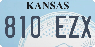 KS license plate 810EZX