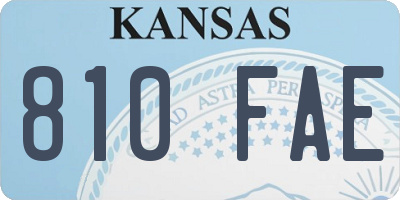 KS license plate 810FAE