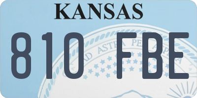 KS license plate 810FBE