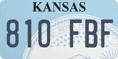 KS license plate 810FBF