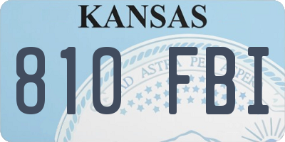 KS license plate 810FBI