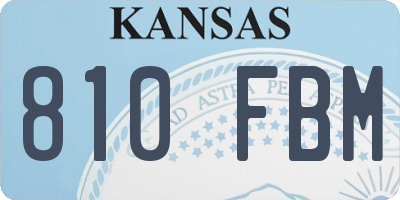 KS license plate 810FBM
