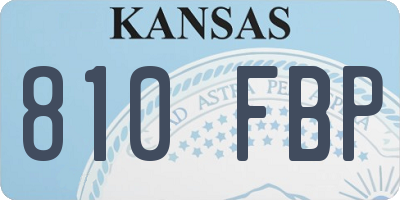 KS license plate 810FBP