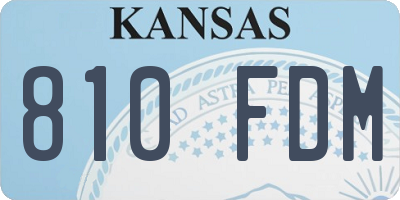 KS license plate 810FDM