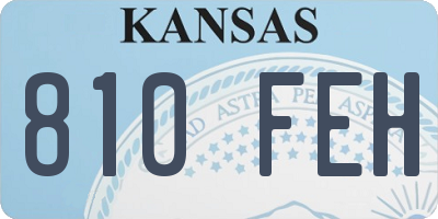 KS license plate 810FEH