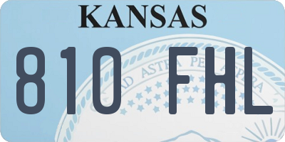 KS license plate 810FHL