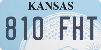KS license plate 810FHT