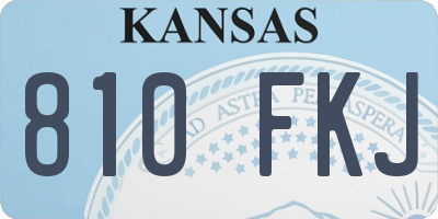 KS license plate 810FKJ