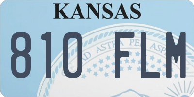 KS license plate 810FLM