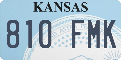 KS license plate 810FMK