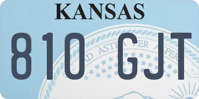 KS license plate 810GJT