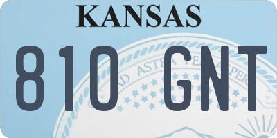KS license plate 810GNT