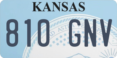 KS license plate 810GNV