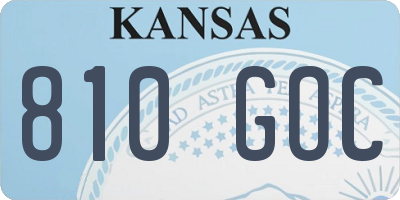 KS license plate 810GOC