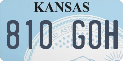 KS license plate 810GOH