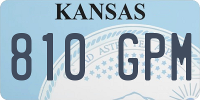 KS license plate 810GPM
