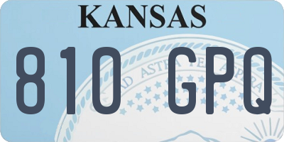 KS license plate 810GPQ