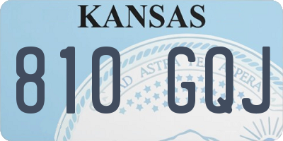 KS license plate 810GQJ