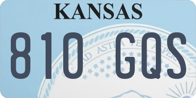 KS license plate 810GQS