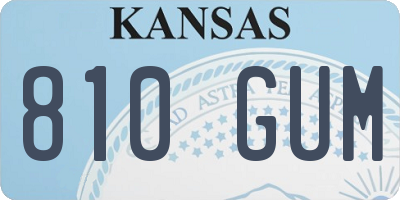 KS license plate 810GUM