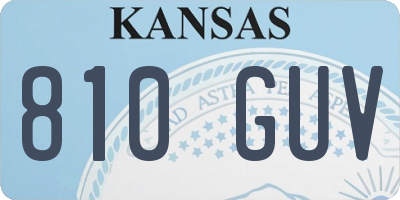 KS license plate 810GUV