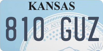 KS license plate 810GUZ