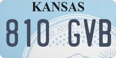 KS license plate 810GVB