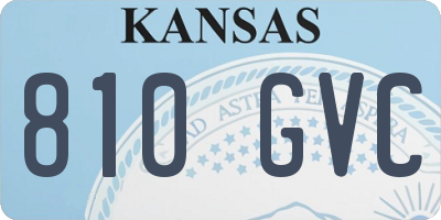 KS license plate 810GVC